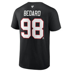 Connor Bedard Chicago Blackhawks Fanatics Authentic Stack Name & Number T-Shirt - NHL T-shirts
