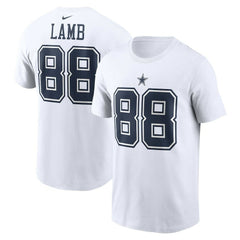 Dallas Cowboys CeeDee Lamb Player Name & Number T-Shirt | NFL Outlet