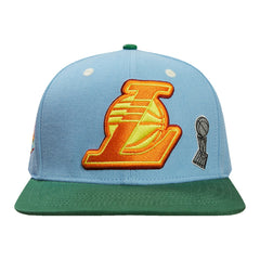 Light Blue/Green Los Angeles Lakers Pro Standard Retro Program 2-Tone Snapback Hat | NBA
