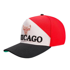 Red/Black Chicago Bulls Pro Standard Pinch Chevron Adjustable Hat | NBA