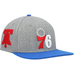 Gray/Royal Philadelphia 76ers Pro Standard Classic Logo Two-Tone Snapback Hat | NBA