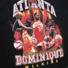 Black Dominique Wilkins Atlanta Hawks Hardwood Classics Bling Concert Player T-Shirt | NBA