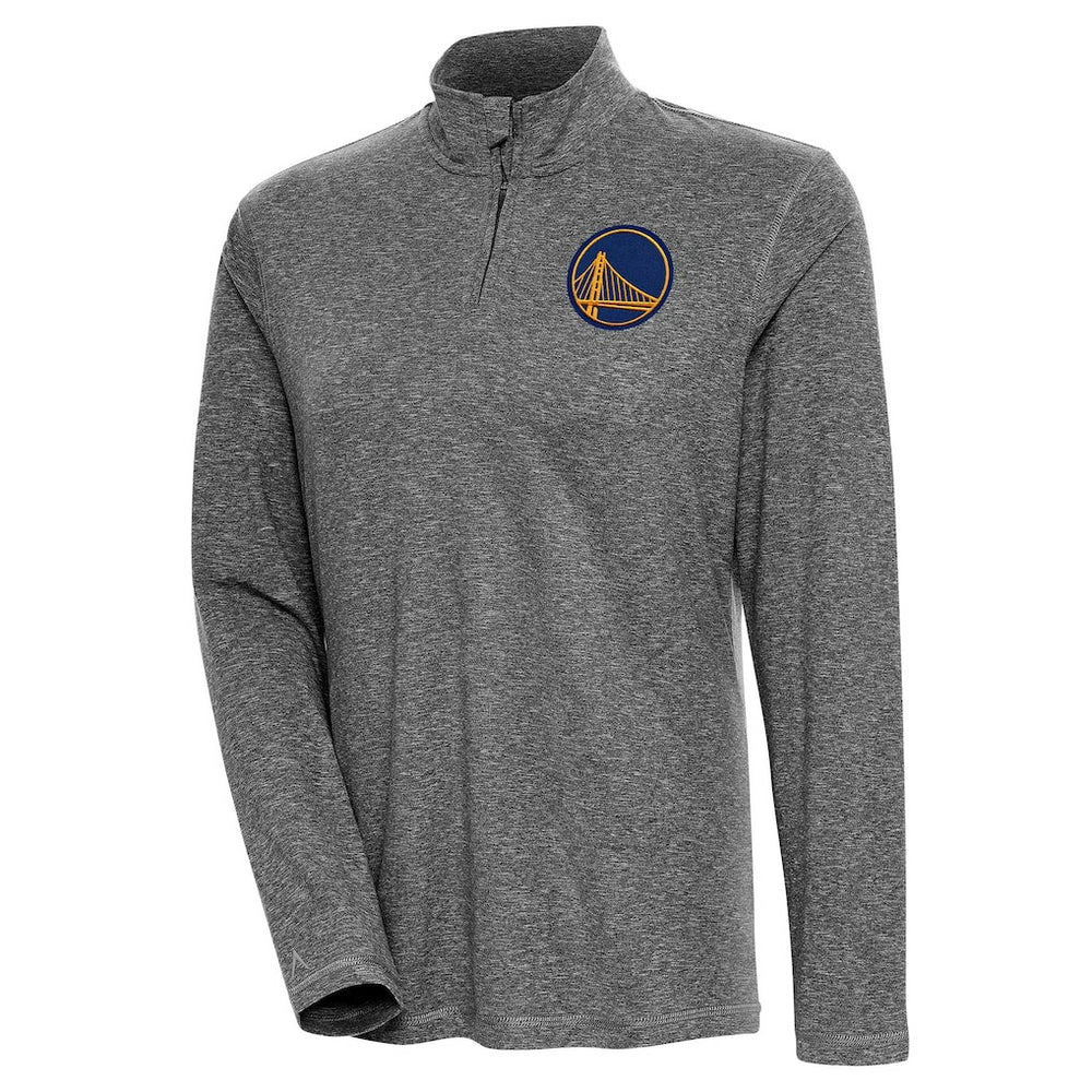 Heather Black Golden State Warriors Antigua Women's Confront Quarter-Zip Pullover Top sale | NBA