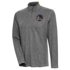 Heather Black Golden State Warriors Antigua Women's Confront Quarter-Zip Pullover Top sale | NBA