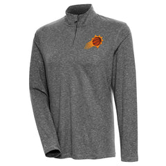 Heather Black Phoenix Suns Antigua Women's Confront Quarter-Zip Pullover Top | NBA