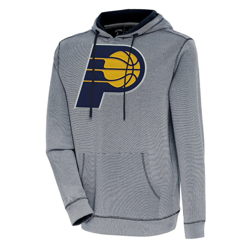 Navy Indiana Pacers Antigua Axe Bunker Tri-Blend Pullover Hoodie | NBA