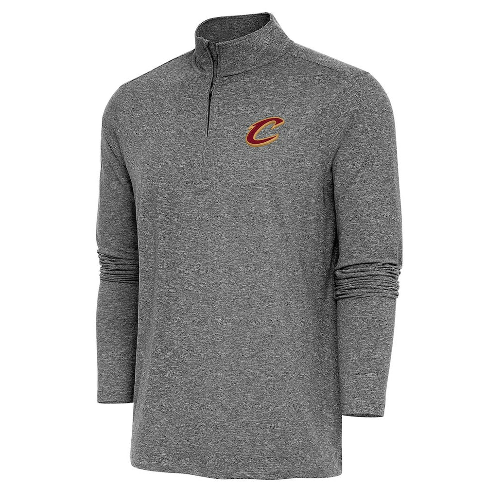 Heather Black Cleveland Cavaliers Antigua Hunk Quarter-Zip Pullover Top sale | NBA