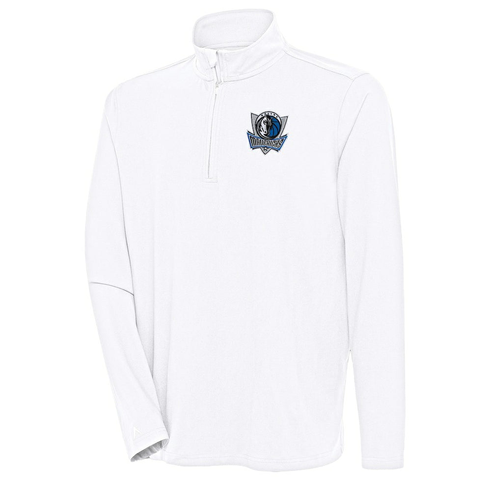White Dallas Mavericks Antigua Hunk Quarter-Zip Pullover Top sale | NBA