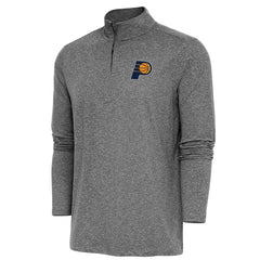 Heather Black Indiana Pacers Antigua Hunk Quarter-Zip Pullover Top | NBA