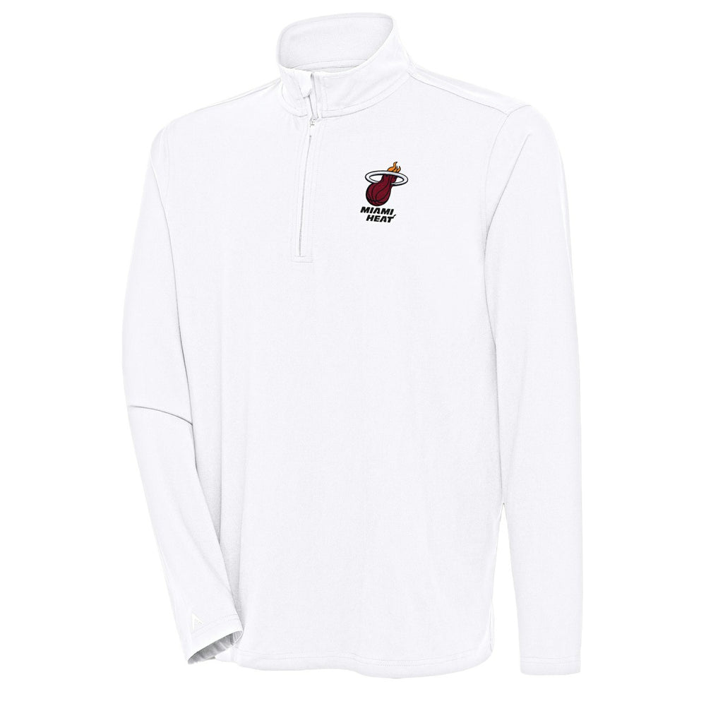 White Miami Heat Antigua Hunk Quarter-Zip Pullover Top | NBA