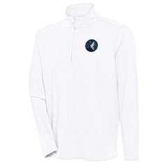 White Minnesota Timberwolves Antigua Hunk Quarter-Zip Pullover Top | NBA