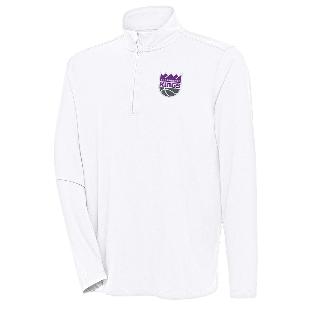 White Sacramento Kings Antigua Hunk Quarter-Zip Pullover Top | NBA