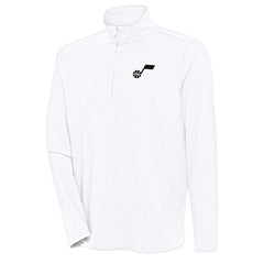 White Utah Jazz Antigua Hunk Quarter-Zip Pullover Top | NBA