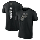 Black Victor Wembanyama San Antonio Spurs Playmaker Name & Number T-Shirt | NBA