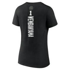 Black Victor Wembanyama San Antonio Spurs Women's Playmaker Name & Number V-Neck T-Shirt | NBA