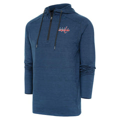 Washington Capitals Antigua Spikes Raglan Quarter-Zip Hoodie - NHL Hoodies