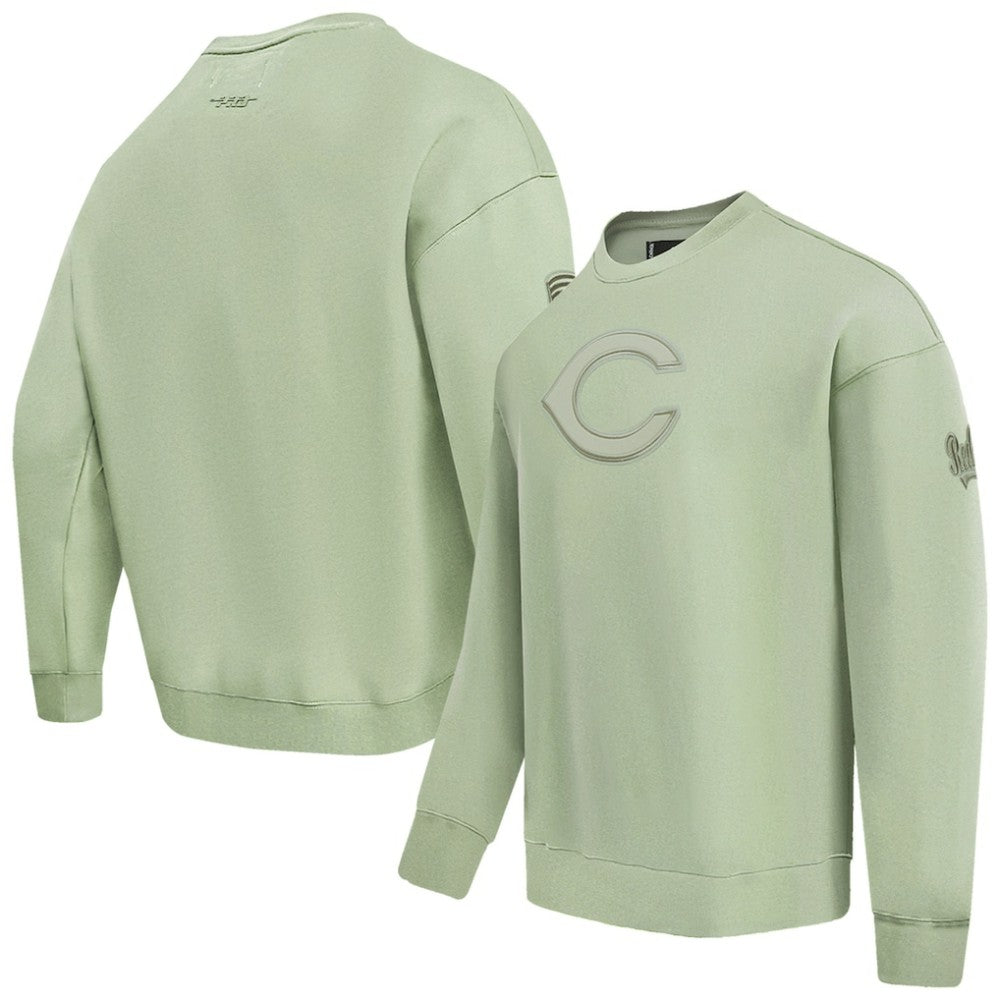 Cincinnati Reds Pro Standard Neutral Drop Shoulder Pullover Sweatshirt - MLB Pullover