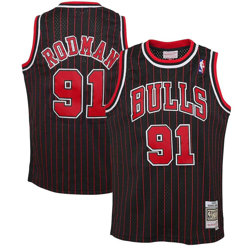 Black Dennis Rodman Chicago Bulls Youth 1995/96 Hardwood Classics Swingman Jersey sale | NBA