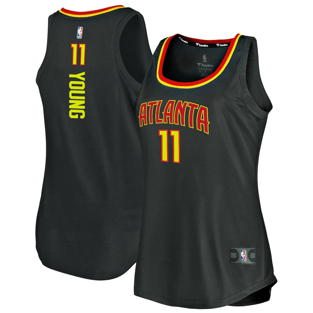 Black Trae Young Atlanta Hawks Women's Fast Break Tank Jersey | NBA
