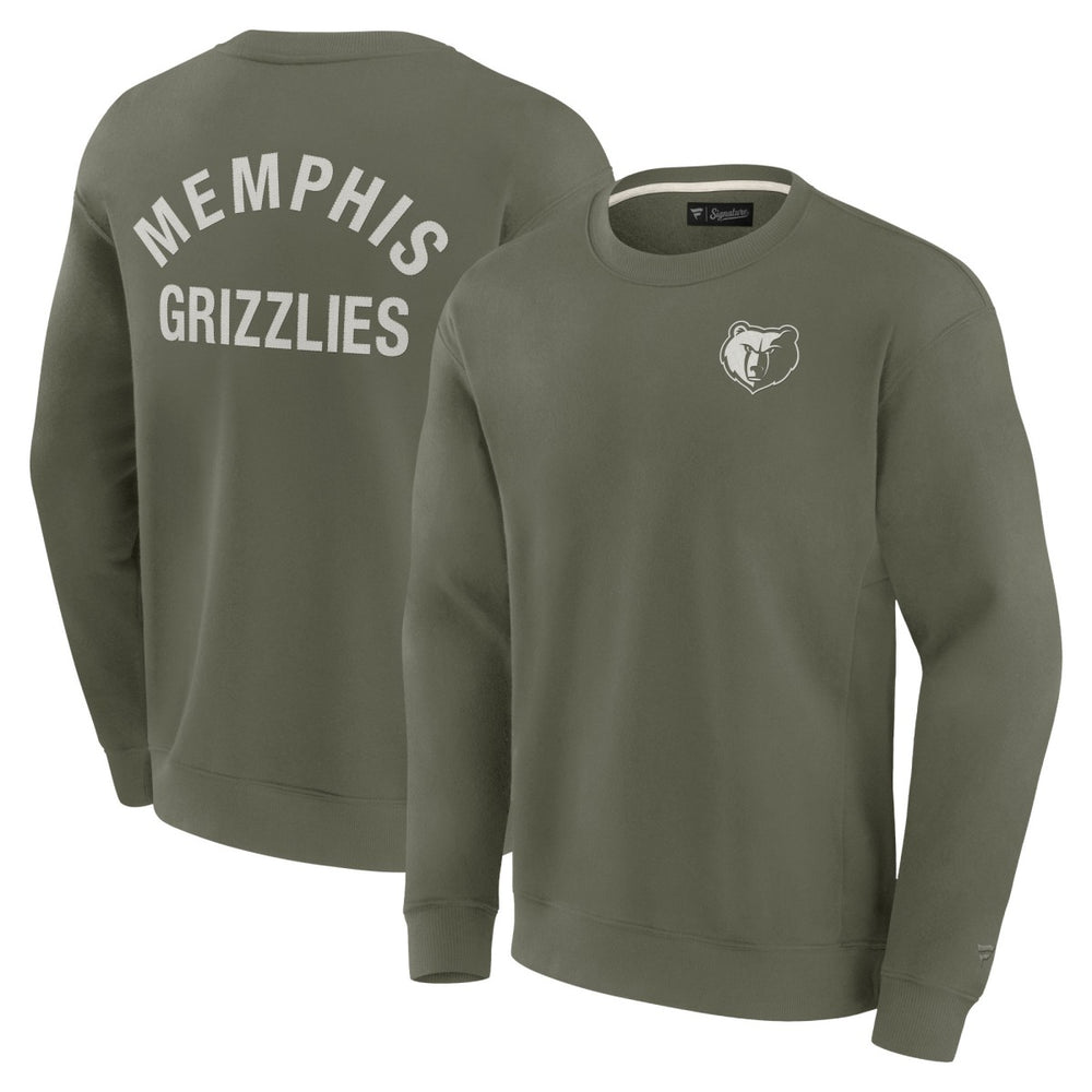 Olive Memphis Grizzlies Unisex Elements Super Soft Fleece Pullover Sweatshirt | NBA