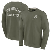 Olive Los Angeles Lakers Unisex Elements Super Soft Fleece Pullover Sweatshirt | NBA