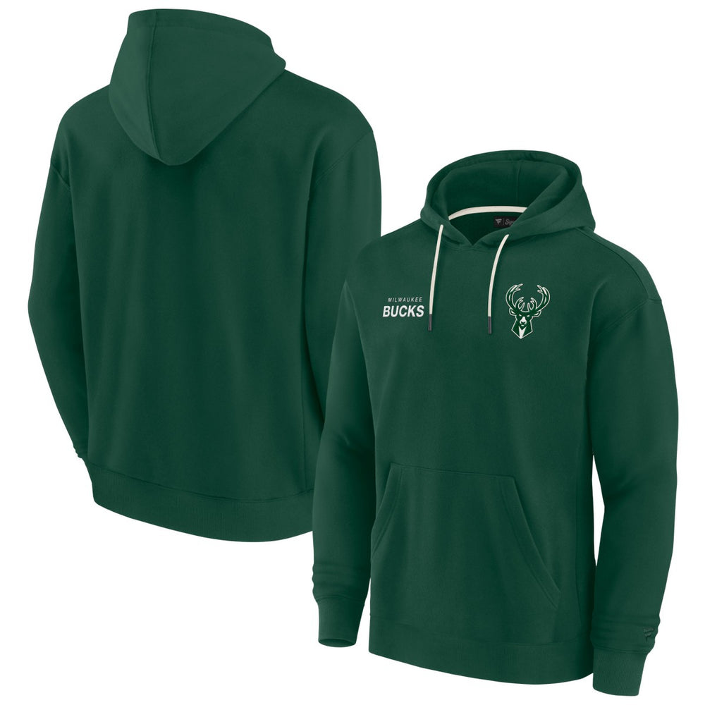 Hunter Green Milwaukee Bucks Unisex Elements Super Soft Fleece Pullover Hoodie | NBA