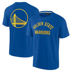 Royal Golden State Warriors Unisex Elements Super Soft Short Sleeve T-Shirt sale | NBA
