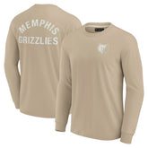 Khaki Memphis Grizzlies Unisex Elements Super Soft Long Sleeve T-Shirt | NBA
