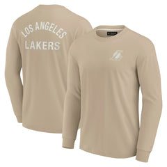 Khaki Los Angeles Lakers Unisex Elements Super Soft Long Sleeve T-Shirt | NBA
