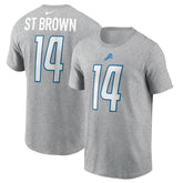 Detroit Lions Amon-Ra St. Brown Player Name & Number T-Shirt | NFL New