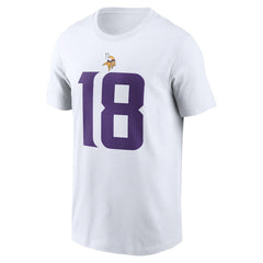 Minnesota Vikings Justin Jefferson Player Name & Number T-Shirt | NFL Sale