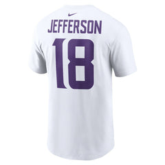 Minnesota Vikings Justin Jefferson Player Name & Number T-Shirt | NFL Sale