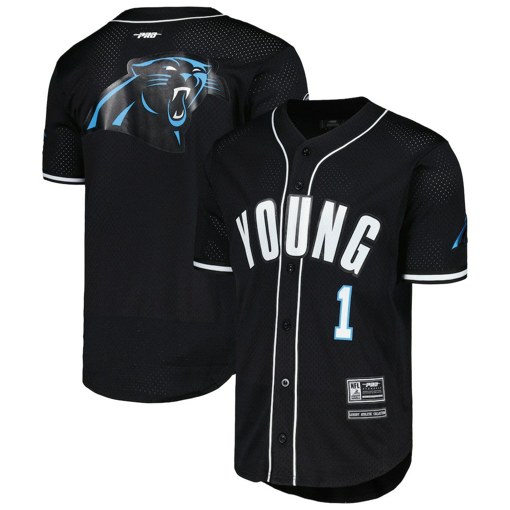 Carolina Panthers Bryce Young Pro Standard Mesh Baseball Button-Up T-Shirt | NFL Online