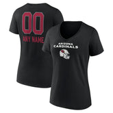 Arizona Cardinals Women's Personalized Name & Number Team Wordmark V-Neck T-Shirt | NFL Online