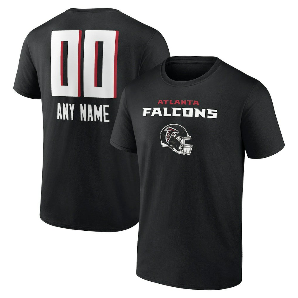 Atlanta Falcons Personalized Name & Number Team Wordmark T-Shirt | NFL Sale