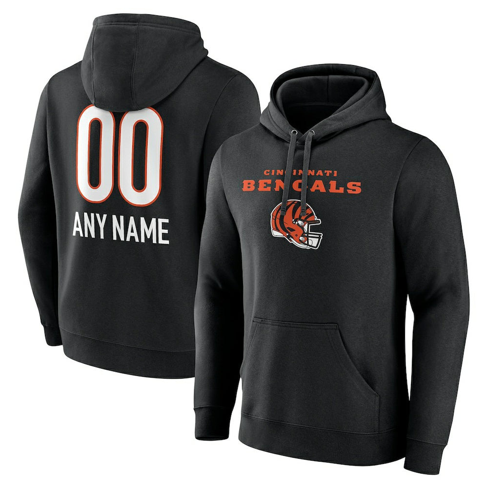 Cincinnati Bengals Personalized Name & Number Team Wordmark Pullover Hoodie | NFL Near me