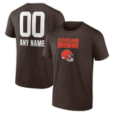 Cleveland Browns Personalized Name & Number Team Wordmark T-Shirt | NFL Discount