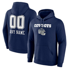 Dallas Cowboys Personalized Name & Number Team Wordmark Pullover Hoodie | NFL On sale