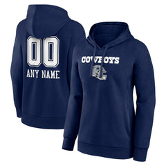 Dallas Cowboys Women's Personalized Name & Number Team Wordmark Pullover Hoodie | NFL US
