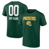 Green Bay Packers Personalized Name & Number Team Wordmark T-Shirt | NFL On sale