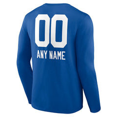Indianapolis Colts Personalized Name & Number Team Wordmark Long Sleeve T-Shirt | NFL US