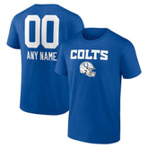 Indianapolis Colts Personalized Name & Number Team Wordmark T-Shirt | NFL Discount