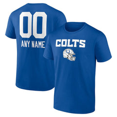 Indianapolis Colts Personalized Name & Number Team Wordmark T-Shirt | NFL Discount