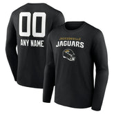 Jacksonville Jaguars Personalized Name & Number Team Wordmark Long Sleeve T-Shirt | NFL US
