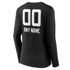 Jacksonville Jaguars Women's Personalized Name & Number Team Wordmark Long Sleeve V-Neck T-Shirt | NFL Near me