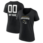 Jacksonville Jaguars Women's Personalized Name & Number Team Wordmark V-Neck T-Shirt | NFL Sale