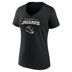 Jacksonville Jaguars Women's Personalized Name & Number Team Wordmark V-Neck T-Shirt | NFL Sale