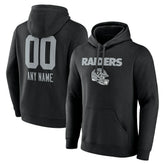 Las Vegas Raiders Personalized Name & Number Team Wordmark Pullover Hoodie | NFL Online