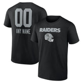 Las Vegas Raiders Personalized Name & Number Team Wordmark T-Shirt | NFL New