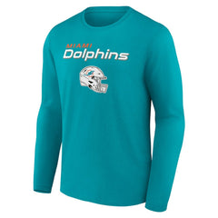 Miami Dolphins Personalized Name & Number Team Wordmark Long Sleeve T-Shirt | NFL Outlet